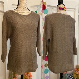 Chico’s gold knit sweater Chico’s size 2 NWT